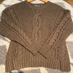 Vince brown cable knit sweater